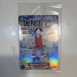 Bandai One Piece CCG Monkey D. Luffy US Voyage Promo Foil Card ST01-006 - Image 1