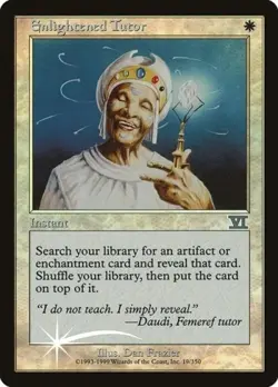 Enlightened Tutor -Foil Medium Play MTG Promos: Arena - Image 1