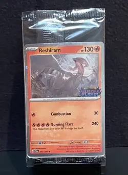 MINT SEALED Pokemon Phantasmal Flames Reshiram BLACK STAR PROMO CARD TCG 017/094 - Image 1