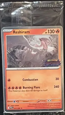 MINT SEALED Pokemon Phantasmal Flames Reshiram BLACK STAR PROMO CARD TCG 017/094 - Image 3