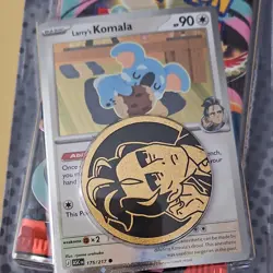 Pokemon Mega Evolution–Ascended Heroes 2-Pack Larry Komala Promo Card Coin - Image 3