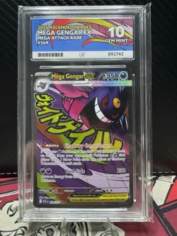 Mega Gengar Ex 269/217 Ascended Heroes ACE 10 (Perfect Subgrades) Pokemon Card - Image 1