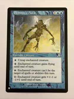 Pemmin's Aura Magic: The Gathering Blue Enchantment Card Scourge - Image 1