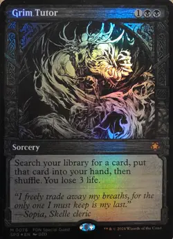 Magic:TheGathering Grim Tutor Showcase Foil Mythic #76 FDN DZO 2024 Special mtg - Image 1