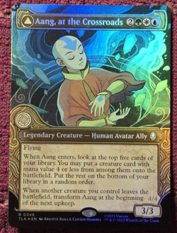 *foil showcase AANG AT THE CROSSROADS 0346 Avatar The Last Airbender MTG MINT - Image 1