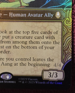 *foil showcase AANG AT THE CROSSROADS 0346 Avatar The Last Airbender MTG MINT - Image 4