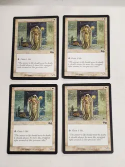 MTG Playset 4x Silent Attendant (Urza's Saga/White/C) - BGM - Image 1