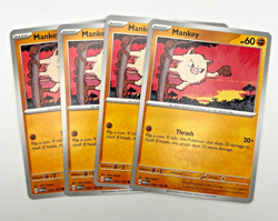 Pokemon Card 2023 Scarlet & Violet 151 Playset Mankey 056/165 x4 4x - Image 1