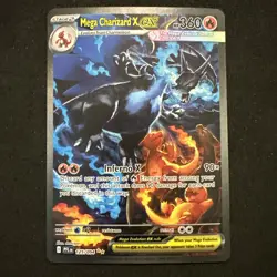 Mega Charizard X Ex 125/094 SIR Full Art Phantasmal Flames English Pokemon Card - Image 1
