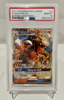 Pokemon Charizard GX 2017 Burning Shadows 20/147 PSA 10 - Image 1