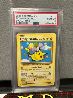 2016 Pokemon Flying Pikachu XY Evolutions Graded PSA 10 - Image 1