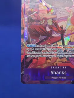 One Piece Carrying On His Will Shanks OP13-065 Alternate Art Rare NM - Image 5