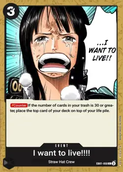 4x ONE PIECE TCG - I WANT TO LIVE!! Memorial Collection EB01-050 - Image 1