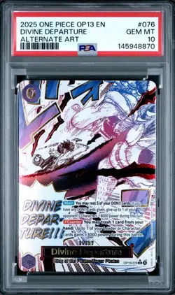 PSA 10 2025 ONE PIECE ENG OP13-CARRYING ON HIS WILL ALT ART DIVINE DEPARTURE - Image 1