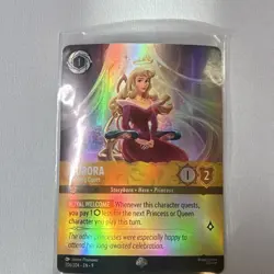 Sleeping Beauty Aurora-Holding Court Foil Full Art 206/204 Lorcana Fabled - Image 1