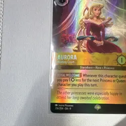 Sleeping Beauty Aurora-Holding Court Foil Full Art 206/204 Lorcana Fabled - Image 2