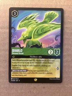 Disney Lorcana Ursula's Return Diablo Devoted Herald 70/204 Legendary Non-Foil - Image 1