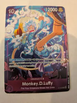 Bandai One Piece Card Game Monkey D. Luffy Character P-099 12000 Power 10 - Image 1