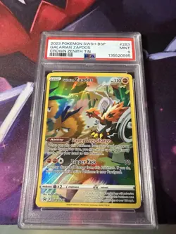 Pokemon TCG Galarian Zapdos SWSH283 Holo Promo Card PSA 9 - Image 1