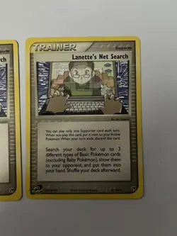 Lanette's Net Search Pokemon Card 87/100 EX Sandstorm Uncommon Trainer NM/LP - Image 1