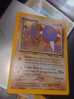 Hitmontop Holo 3/75 Neo Discovery Unlimited Pokemon Card - Image 2
