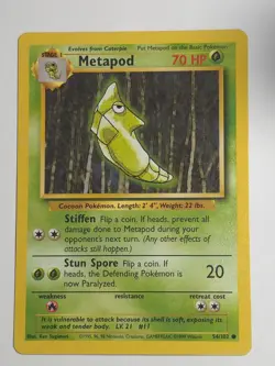 METAPOD - Base Set - 54/102 - Common - Pokemon Card - Unlimited - 1999 - Image 1