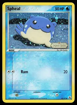 Spheal 65/92 Common Reverse Holo Stamped Legend Maker Pokemon Card - Image 1