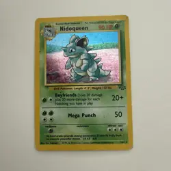 Pokemon TCG Nidoqueen Jungle Holo Rare Card 7/64 1999 Unlimited LP - Image 1