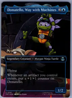 Donatello, Way with Machines (Borderless) U TMNT (Foil) 197 NM - MTG - Image 1