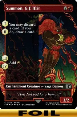 Summon: G.F. Ifrit ** FOIL BORDERLESS ** Final Fantasy - CUC NM MTG - Image 1