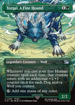 Torgal, A Fine Hound ** Borderless ** Final Fantasy - CUC NM MTG - Image 1