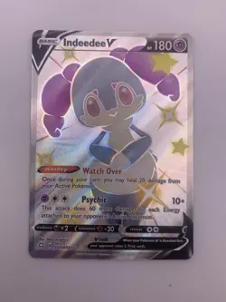 Indeedee V - SV114/SV122 Shining Fates: Shiny Vault Holo Rare - NM - POKEMON TCG - Image 1