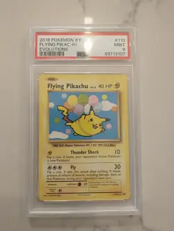 2016 Pokemon XY Evolutions - Flying Pikachu #110 - PSA 9 - Image 1