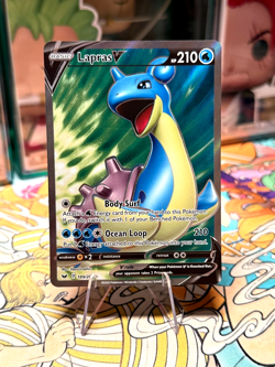 Lapras V - 189/202 - Pokemon Sword & Shield Base Set Full Art Rare Card NM - Image 1