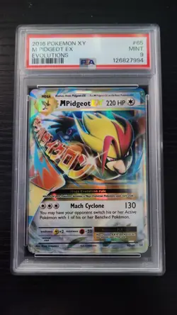 2016 Pokemon XY Evolutions M Pidgeot EX #65/108 PSA 9 Mint - Image 1
