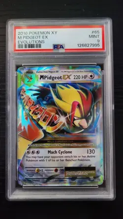 2016 Pokemon XY Evolutions M Pidgeot EX #65/108 PSA 9 Mint - Image 3