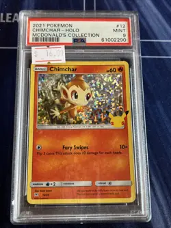 Chimchar 12/25 Pokemon McDonald's 2021 Collection Holo 25th PSA 9 - Image 1