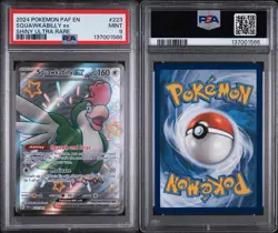 Pokemon 2024 Paldean Fates SQUAWKABILLY EX Shiny Ultra Rare #223 PSA 9 Mint - Image 3
