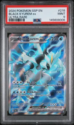 2024 Pokemon Surging Sparks #218 Black Kyurem ex Ultra Rare PSA 9 - Image 1