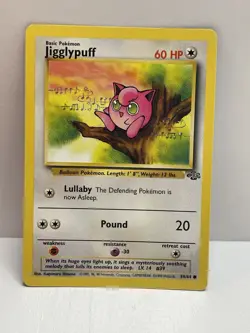 Pokemon TCG WOTC VTG MP Jigglypuff 54/64 Jungle Regular - Image 1