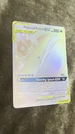 Magikarp & Wailord GX HYPER SECRET RARE 183/181 Holo Full Art SM Team Up - NM - Image 2
