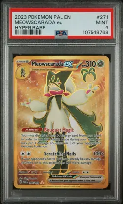 2023 POKEMON PALDEA EVOLVED #271/193 MEOWSCARADA EX HYPER RARE PSA 9 - Image 1