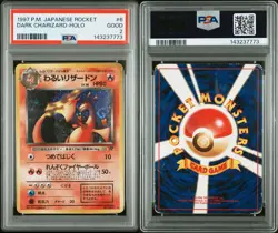 1997 POKEMON JPN ROCKET #6 DARK CHARIZARD-HOLO PSA 2 WITH SWIRL - Image 3