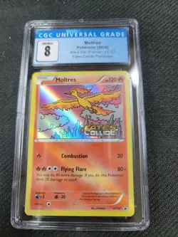 CGC 8 NM - Moltres Promo (XY127) - 2016 Pokemon Fates Collide Prerelease - Image 1