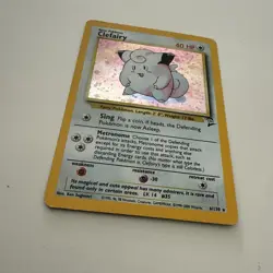 Pokemon Clefairy 6/130 Base Set 2 Holo Rare DAMAGED - Image 2