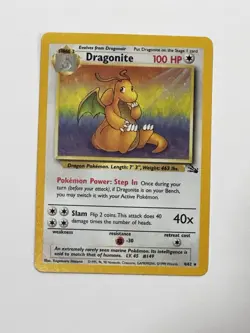`1999 Pokemon Fossil Dragonite 4/62 Holo Rare Vintage WOTC` - Image 4