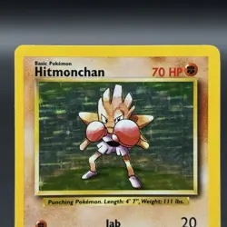 1999 Pokemon TCG Hitmonchan Base Set 7/102 Holo Unlimited Holo Rare - Image 2