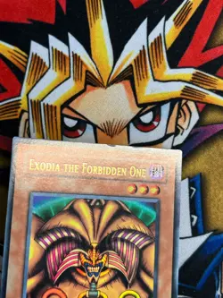 LOB-124 Exodia The Forbidden One Ultra Rare 1st Edition Asian English LP Yugioh - Image 3