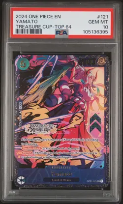 2024 One Piece Promo Yamato #121 Treasure Cup Top 64 PSA 10 - Image 1