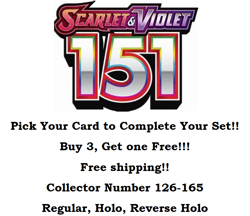 Pokemon 151 Scarlet & Violet Pick Your Card #126-165 Reverse, Holo & Regular - Image 1